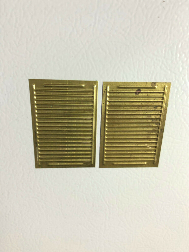 All Nation Freight Car Parts Door, Corrugated, Brass (Boxcar) PN3002