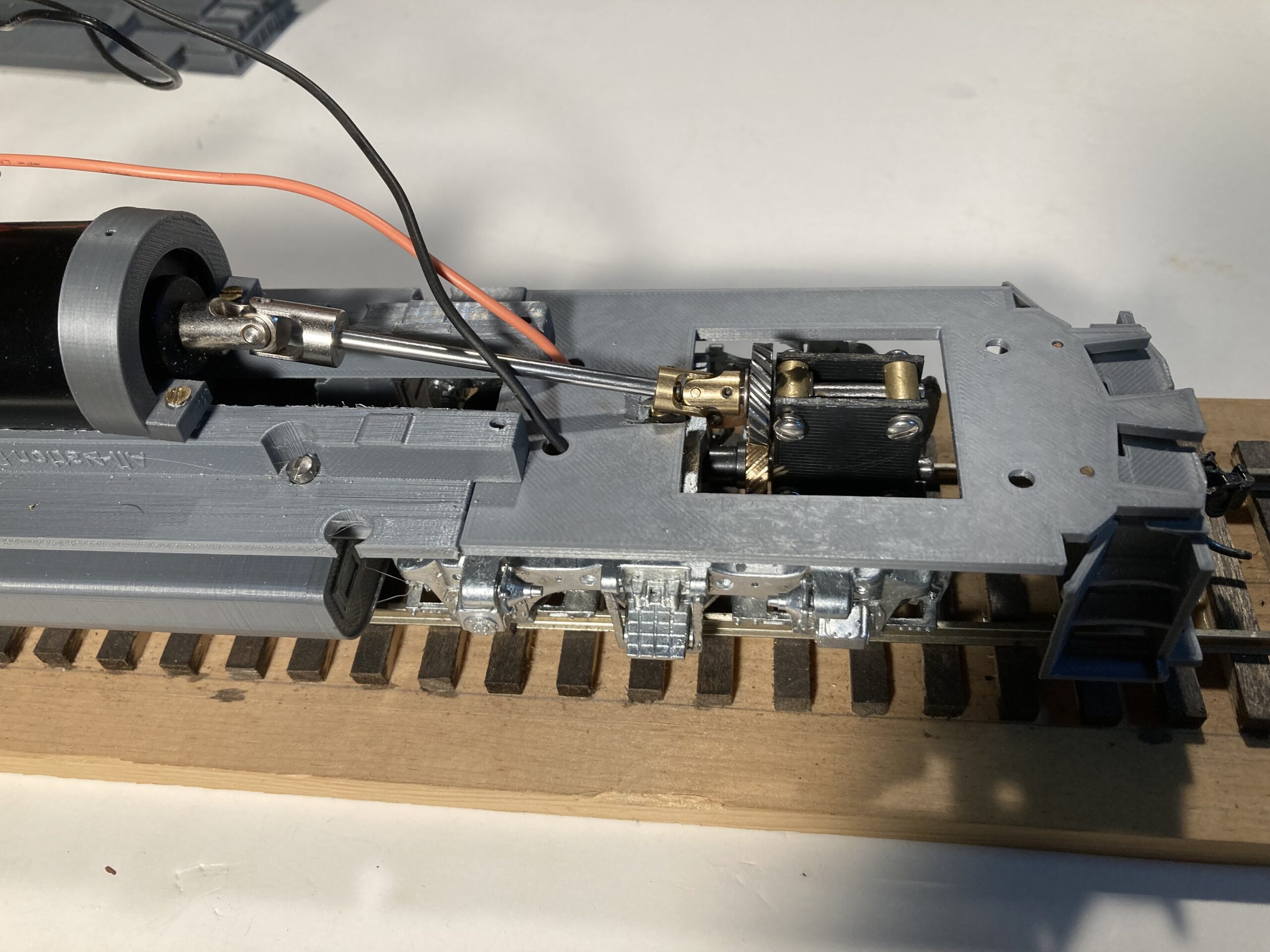 3 Rail to 2 Rail Conversion MTH GP35 All Nation Single Drive Helical Gear Tower Transmission Blomberg Trucks Ready to Run (with Pilots) PN#392AN - Image 10