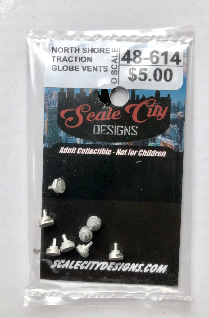 North Shore Traction Globe Vents (8) FKA Keil Line Walthers O Scale PN