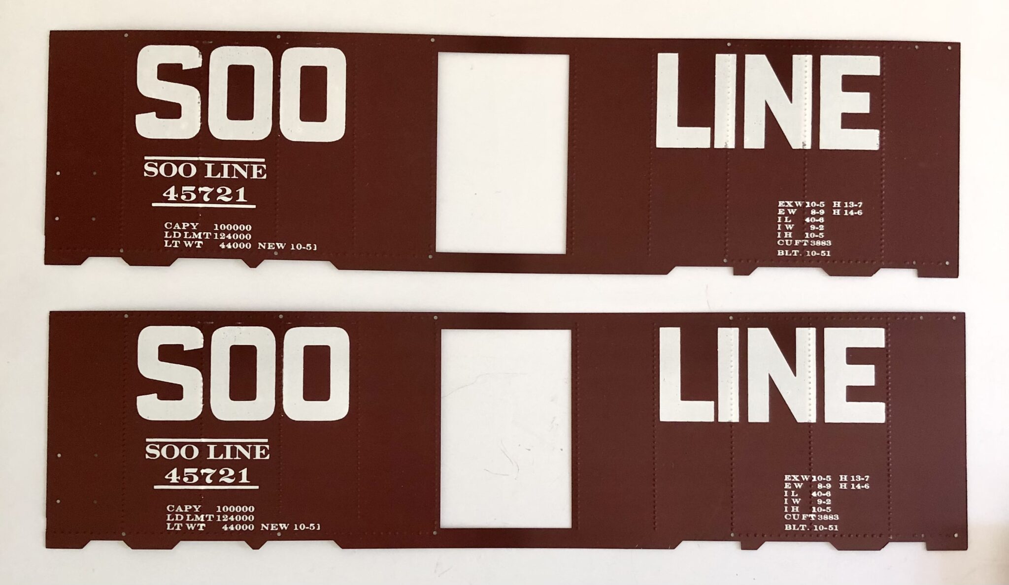 All Nation SOO Line 40' Steel Box Car Billboard Lettering Kit With ...