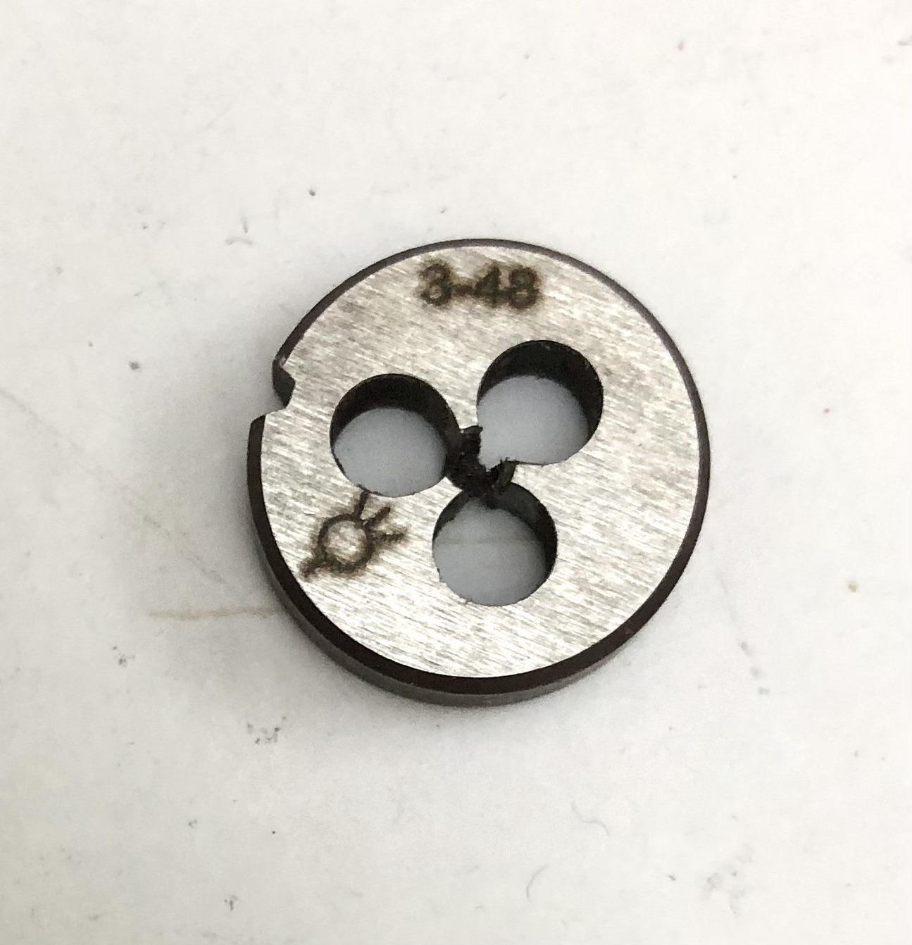 2 Kromhard 2-56 UNC Round Dies 13/16" OD Screw Adjustable Die Carbon Steel USA