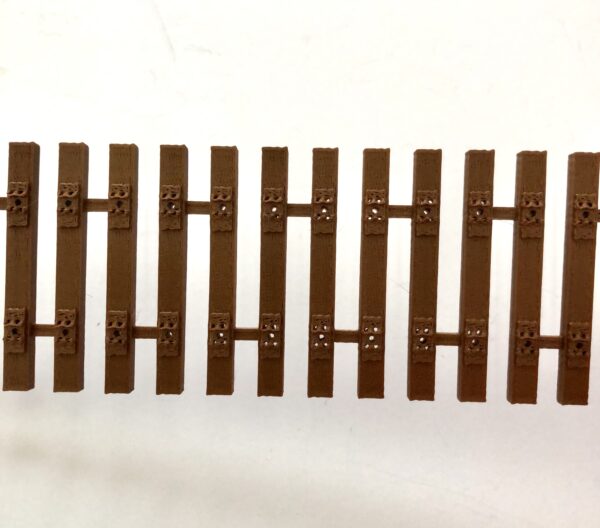 All Nation P48 Flex Ties Simulated Wood With Tie Plates For Code 100 3D Printed (4 Sections, 9.5" each) PN#582AN - Image 4