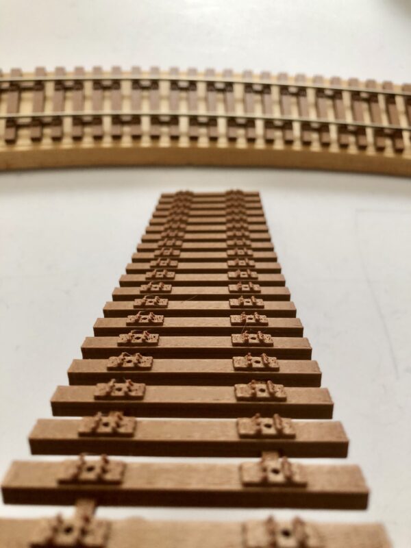 All Nation P48 Flex Ties Simulated Wood With Tie Plates For Code 100 3D Printed (4 Sections, 9.5" each) PN#582AN - Image 3