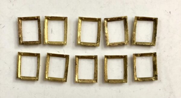 Window Frames, Caboose, Brass (10/Pack) PN#9608