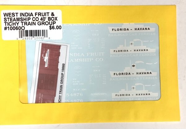 West India Fruit & Steamship co 40' Box Decal PN#D17