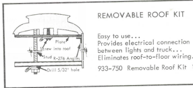 Passenger Car Removable Roof Kit (1 Kit) PN#U750 - Image 4